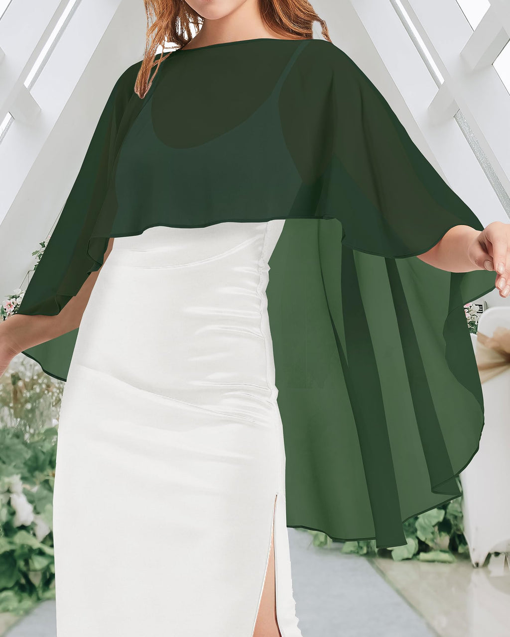 Womens Capelets Shawls and Wraps for Evening Dress Chiffon Capes Wedding Cover Up