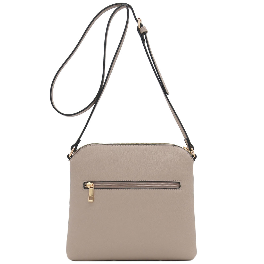 FashionPuzzle Chevron Quilted Medium Crossbody Bag with Tassel Accent