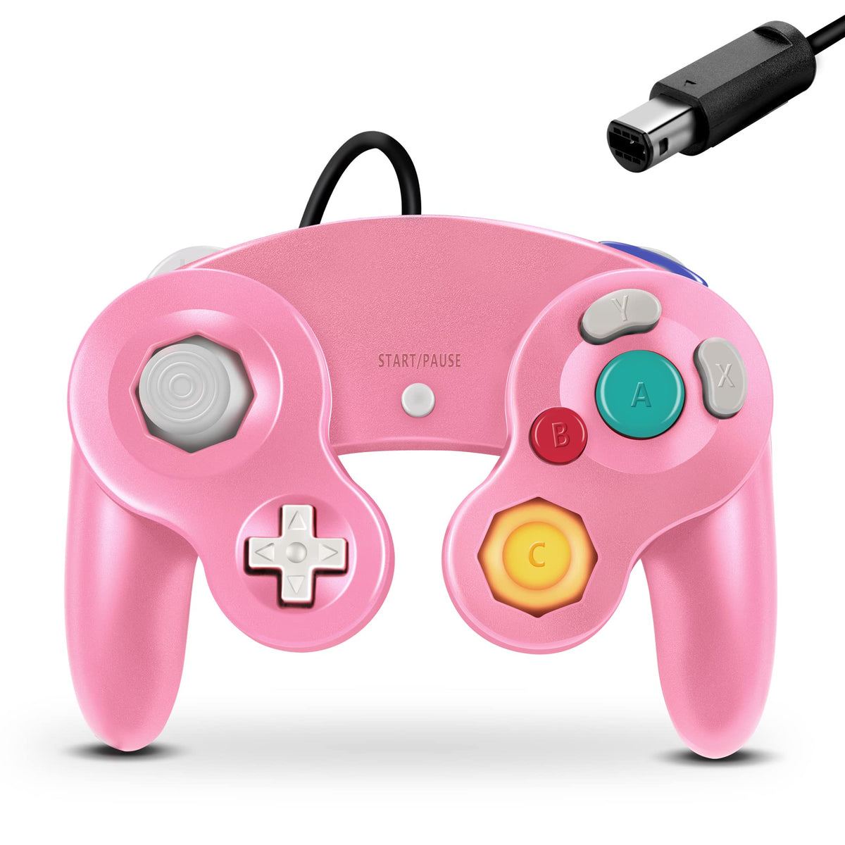 FIOTOK Gamecube Controller, Classic Wired Controller for Wii Nintendo Gamecube (Black)