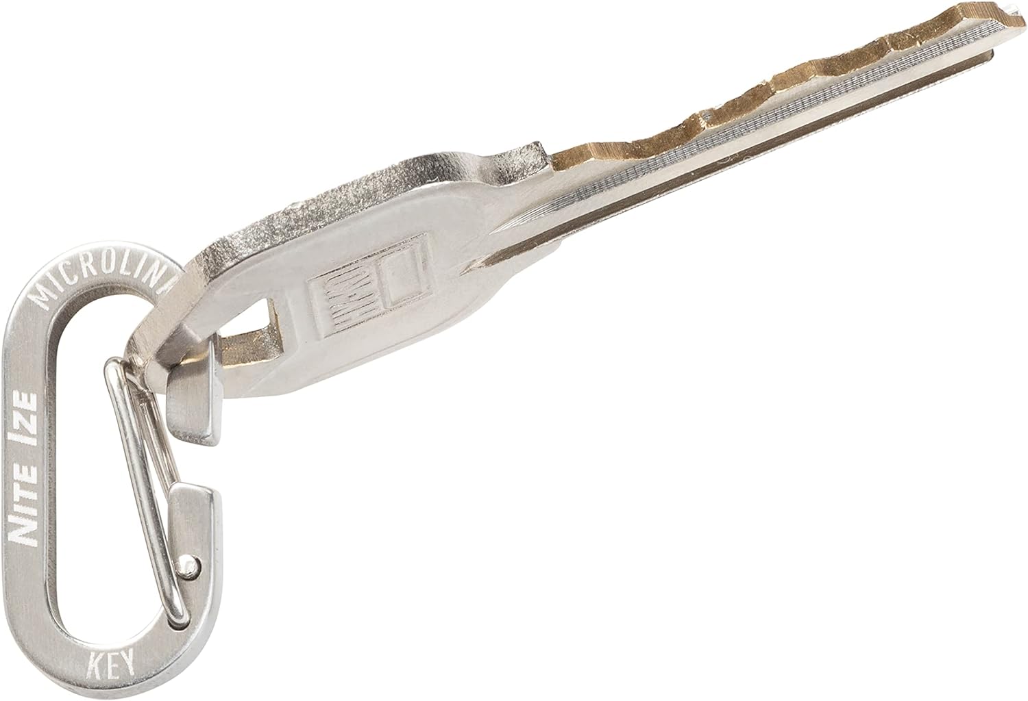 Nite IZE MicroLink Carabiner, Stainless Steel Mini Key Rings for Keys Fobs MultiTools and More, 4 Pack