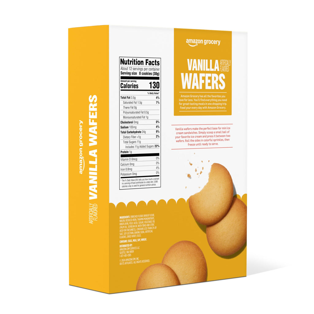 Amazon Grocery, Vanilla Wafers, 12 Oz