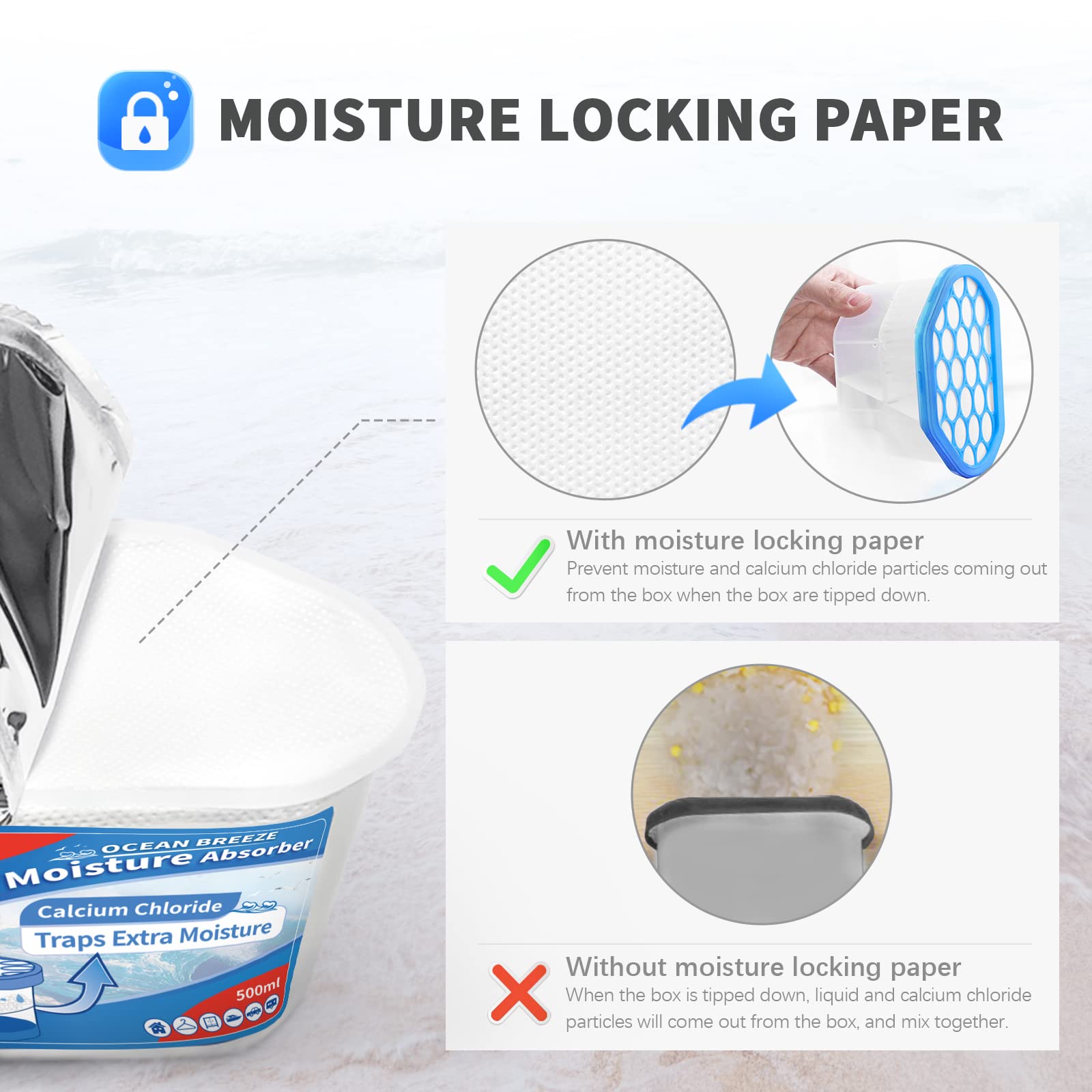 Vacplus Moisture Absorbers, 10.5 Oz Humidity Absorber Boxes Attracts Extra Moisture from Your Bathroom, Closet, Kitchen & Study, Dehumidifier, Odor Eliminator for Closet (Fragrance Free), 12 Packs