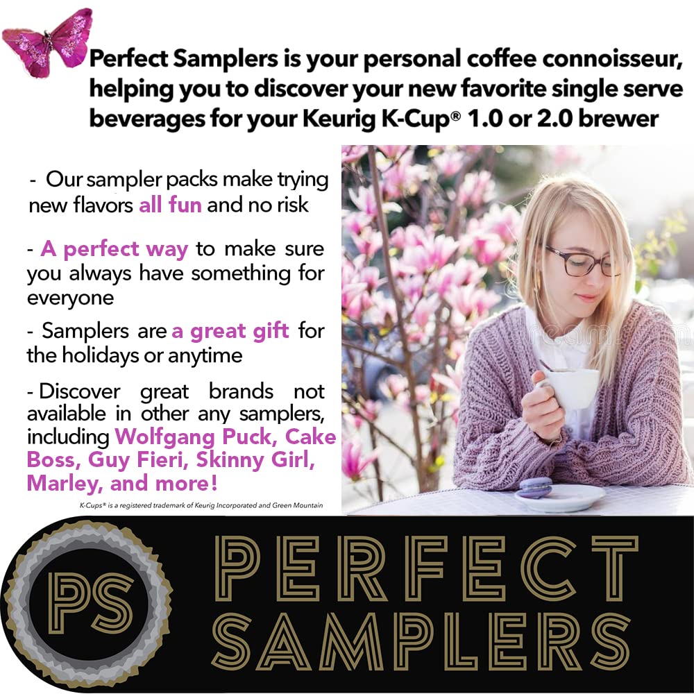 Coffee Variety Sampler, Including Dark Roast, Medium Roast, & Flavored Coffee Pods Variety Pack for Keurig K Cups Machines, Perfect Gift Set, 40 Count(Pack of 1)