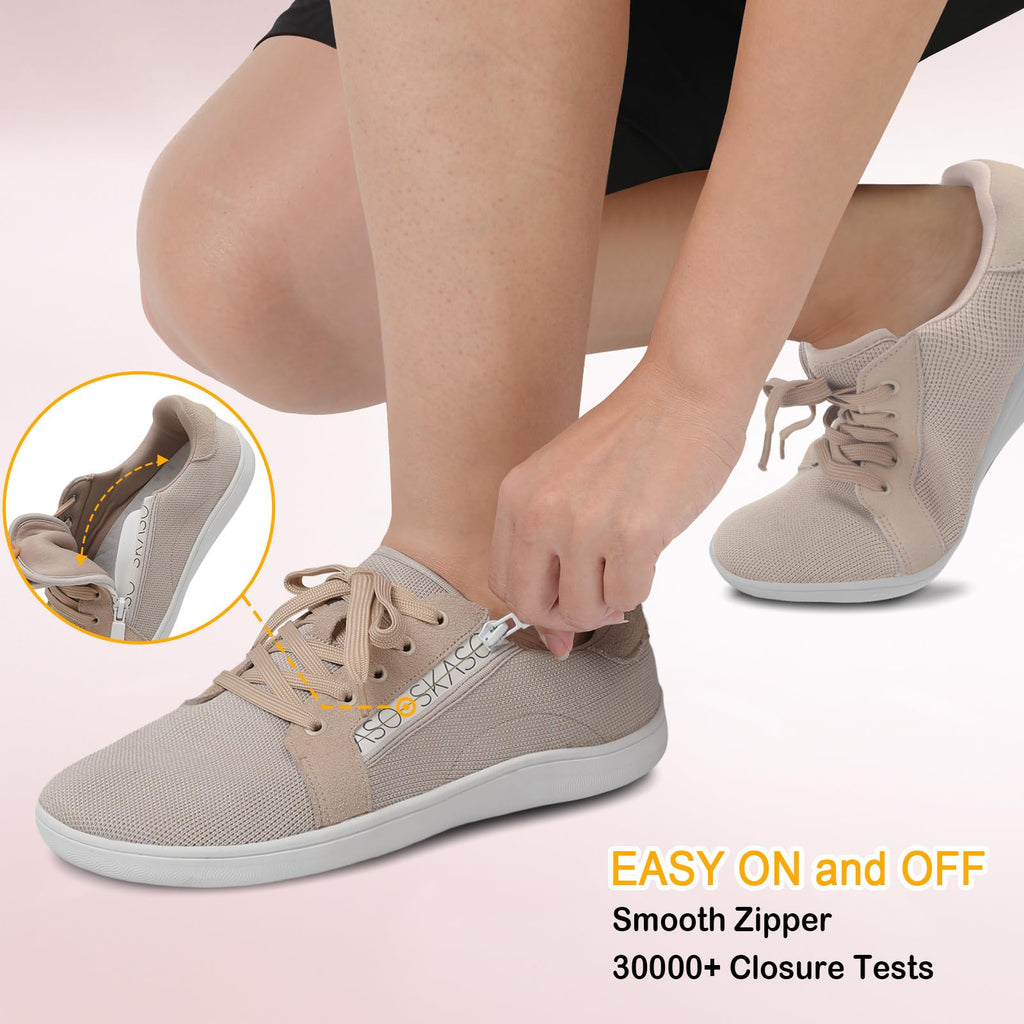 Womens Barefoot Walking Shoes Wide Toe Fashion Sneakers Comfortable Casual Shoes Zero Drop Minimalist Shoes