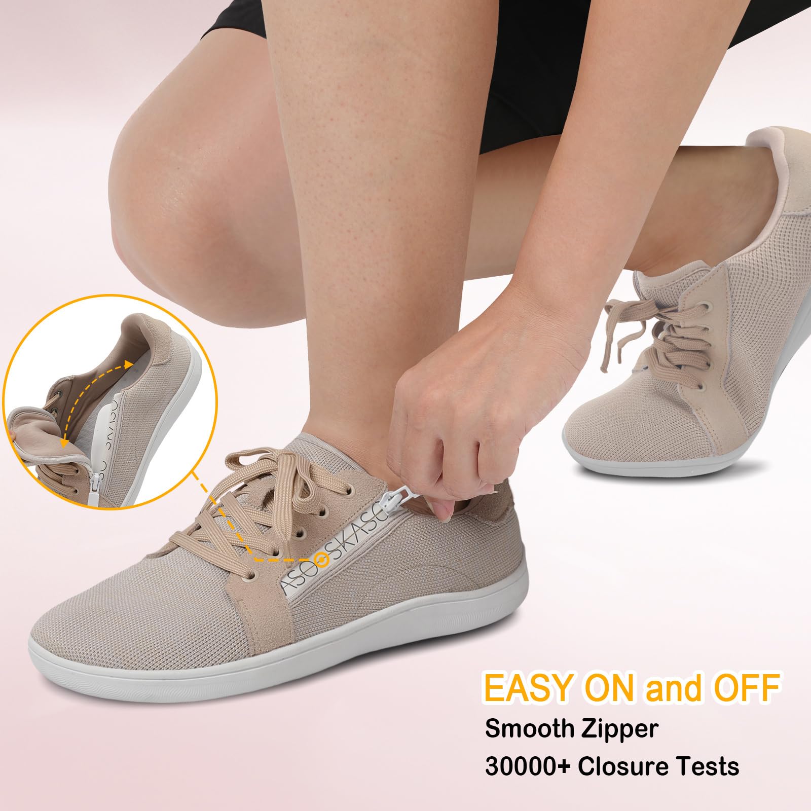Womens Barefoot Walking Shoes Wide Toe Fashion Sneakers Comfortable Casual Shoes Zero Drop Minimalist Shoes