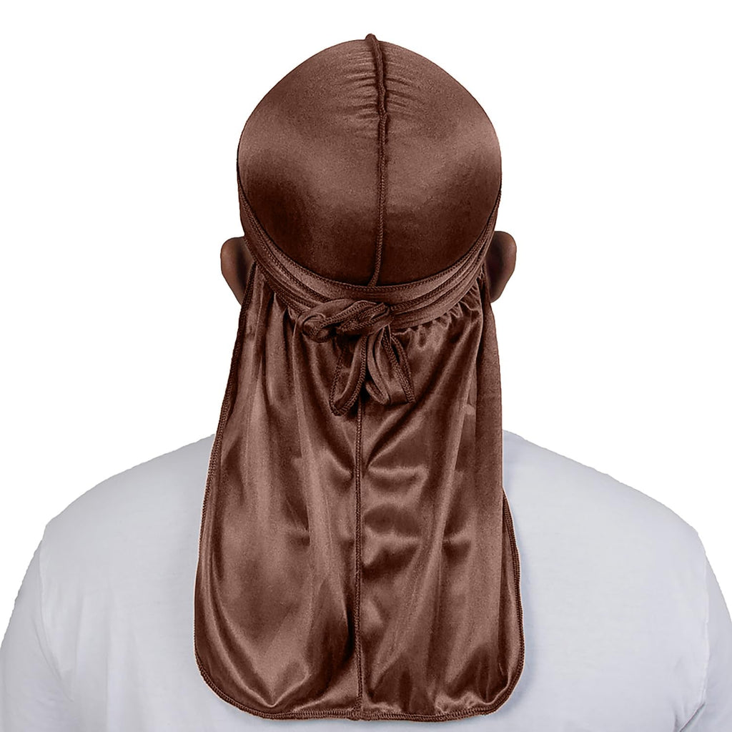 4PCS Silky Durags for Men Women 360 Waves with 1 Wave Cap, Silky Satin Durag Extra Long Tails