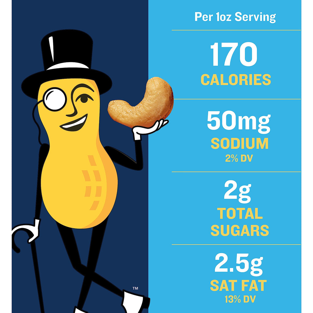 PLANTERS Deluxe Lightly Salted Whole Cashews, 18.25 oz. Resealable Container - Lightly Salted Cashews & Lightly Salted Nuts - Snacks for Adults & Kids - Vegan Snacks, Kosher