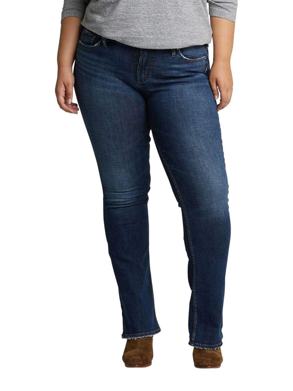 Silver Jeans Co. Women's Plus Size Suki Mid Rise Slim Bootcut Jeans