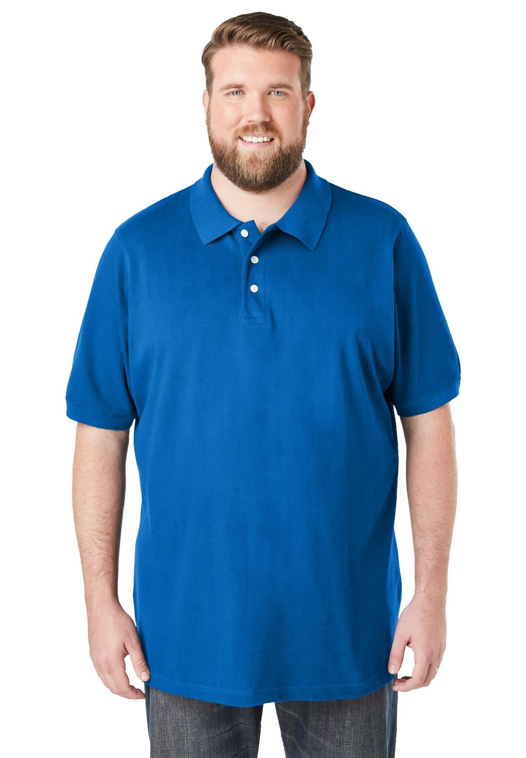 KingSize Men's Big & Tall Shrink-Less Classic Cotton Polo Shirt