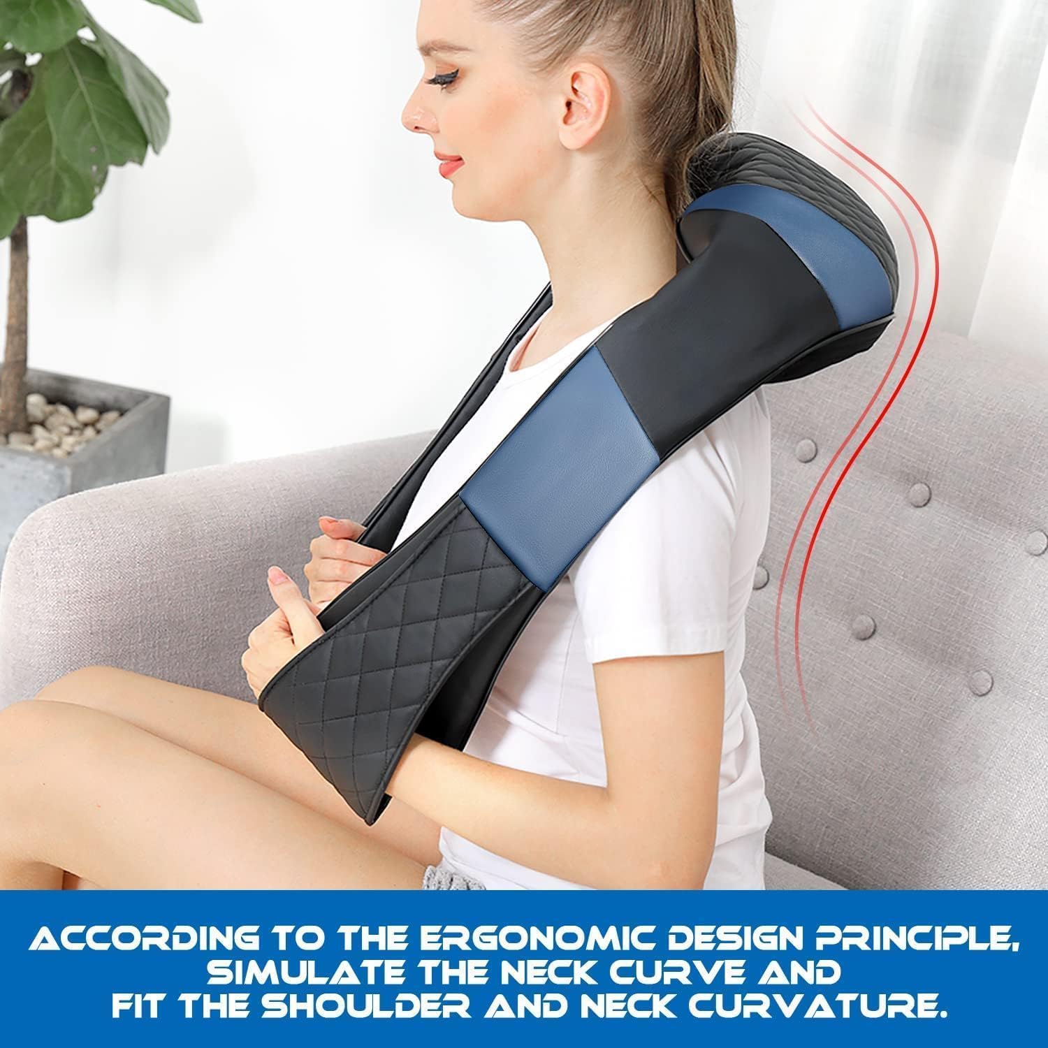 Shiatsu Neck and Back Massager with Heat, Electric Deep Tissue 4D Kneading Massage Pillow for Shoulder, Leg, Body Muscle Pain Relief - Best Gifts for Women Men Mom Dad