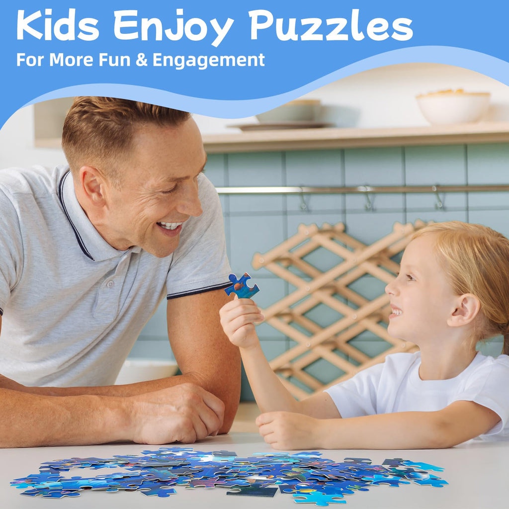 100 Piece Puzzles Rainbow Dinosaur Puzzle for Kids Ages 4-8 8-10, 100 Piece Jigsaw Puzzle for Children Learning Educational Puzzles Toys Birthday Gifts for Girls Boys, Dinosaur