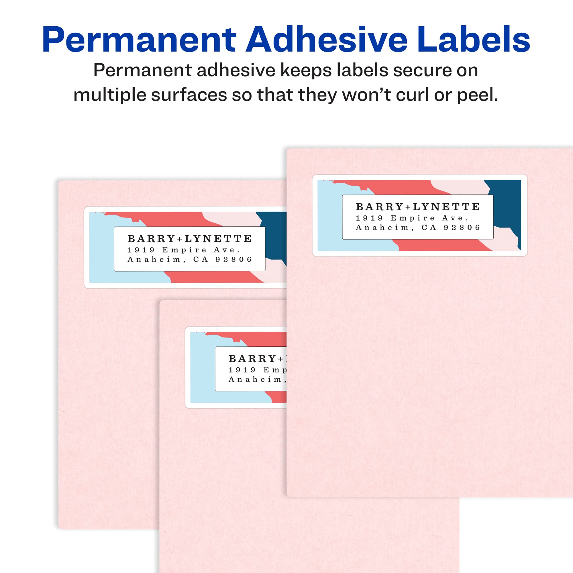Avery Printable Return Address Labels with Sure Feed, 0.5" x 1.75", White, 20,000 Blank Mailing Labels (05967)