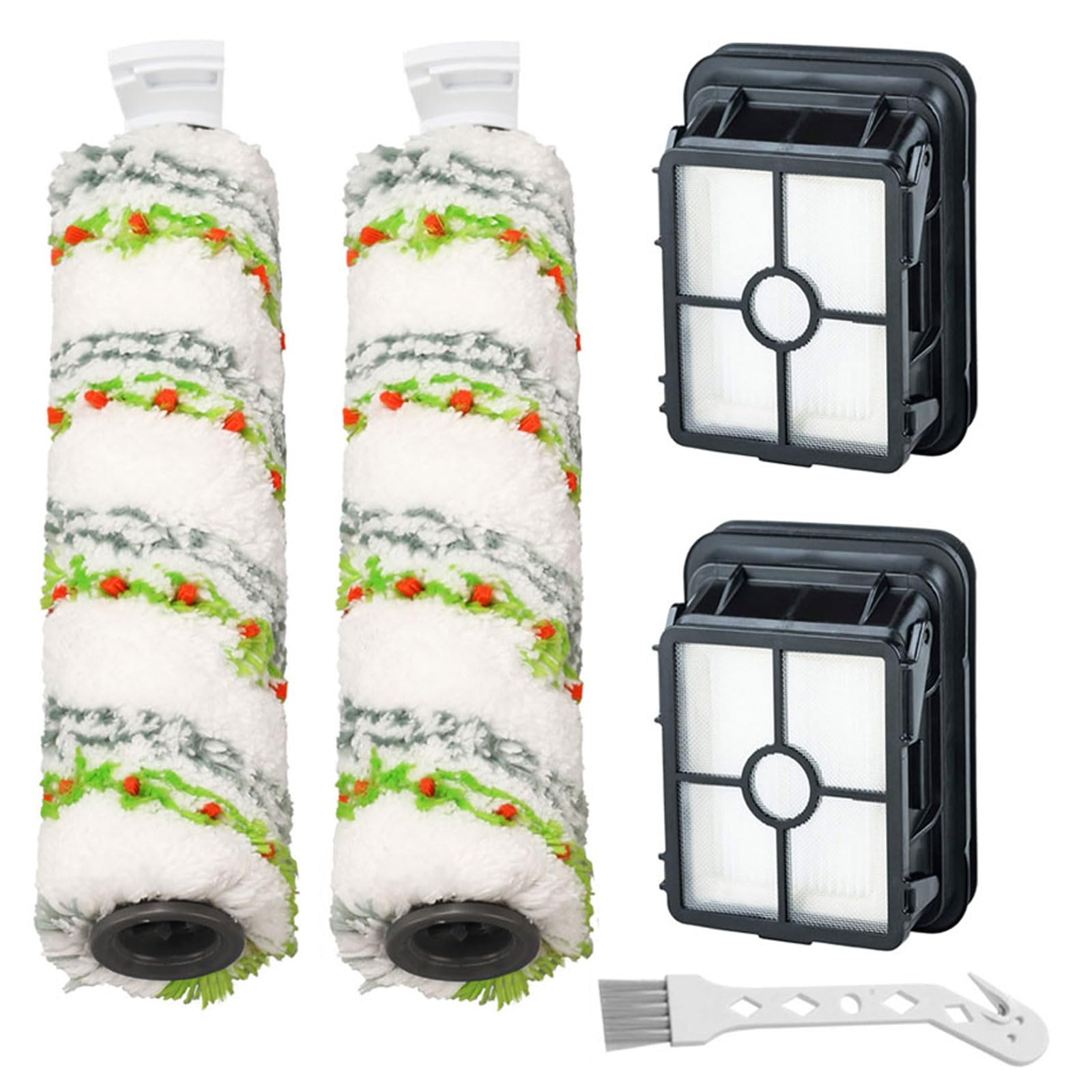 Lemige 3 Pack Multi-Surface Pet Brush Rolls 2788 and 3 Pack Vacuum Filters 1866 for Bissell CrossWave Max 2554 2590 2593 2596 for HydroSteam 35151 3515 35152 3513 3518 Vacuums, Part 1618641 & 1608684