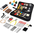 72PCS Guitar Tool Kit，Professional Guitar Repairing Maintenance Tool Kit with Guitar Strings Picks Bridge Pins Gauge Guitar Accessories Gift for Acoustic Guitar Electric Guitar Ukulele Bass Banjo