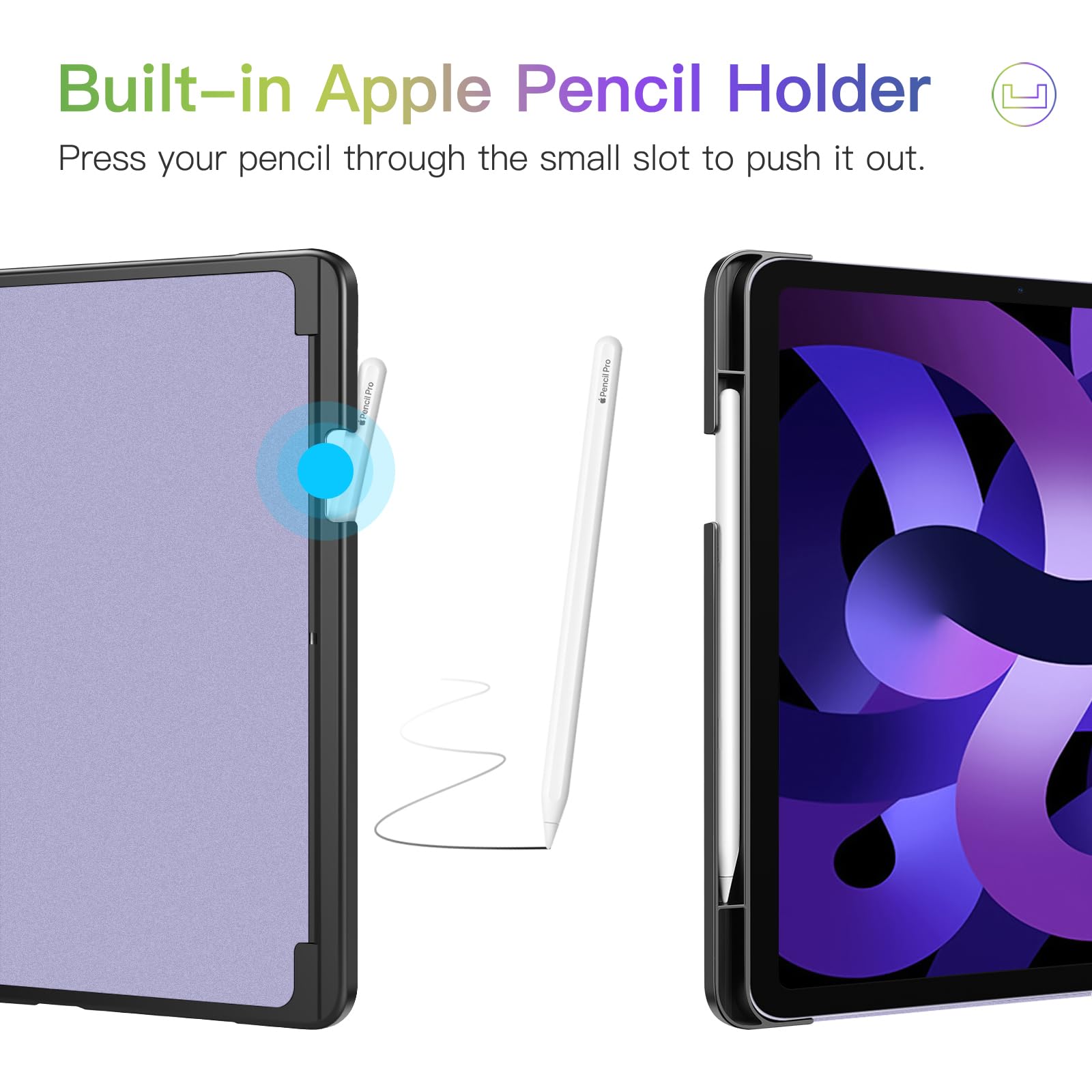 Fintie Case for iPad Air 11-inch M4/M3/M2 (2026/2025/2024), iPad Air 5th/4th Generation (2022/2020) 10.9 Inch, Multi-Angle Viewing Protective Cover with Pencil Holder & Pocket, Black