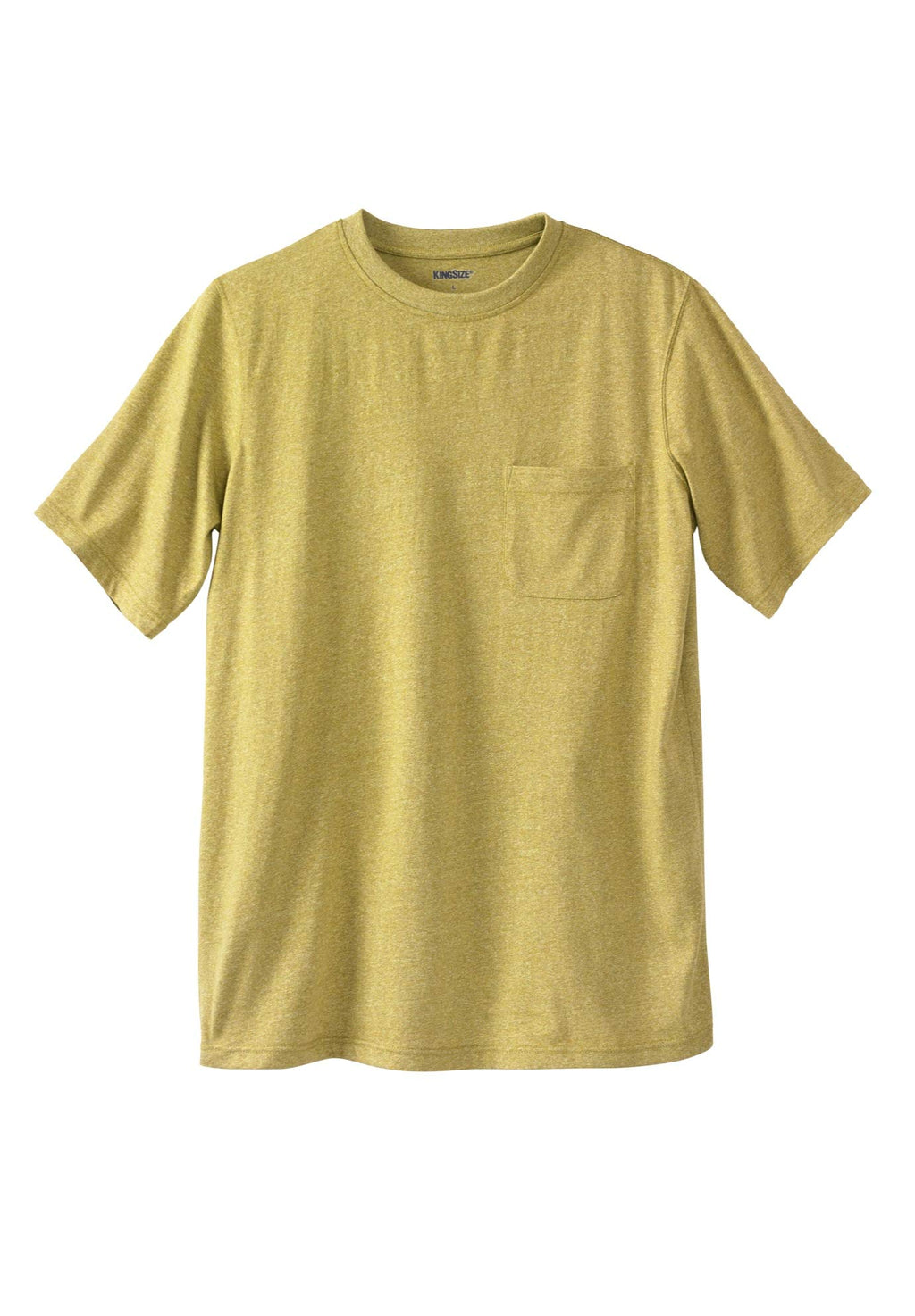 KingSize Men's Big & Tall Shrink-Less Lightweight Pocket Crewneck T-Shirt