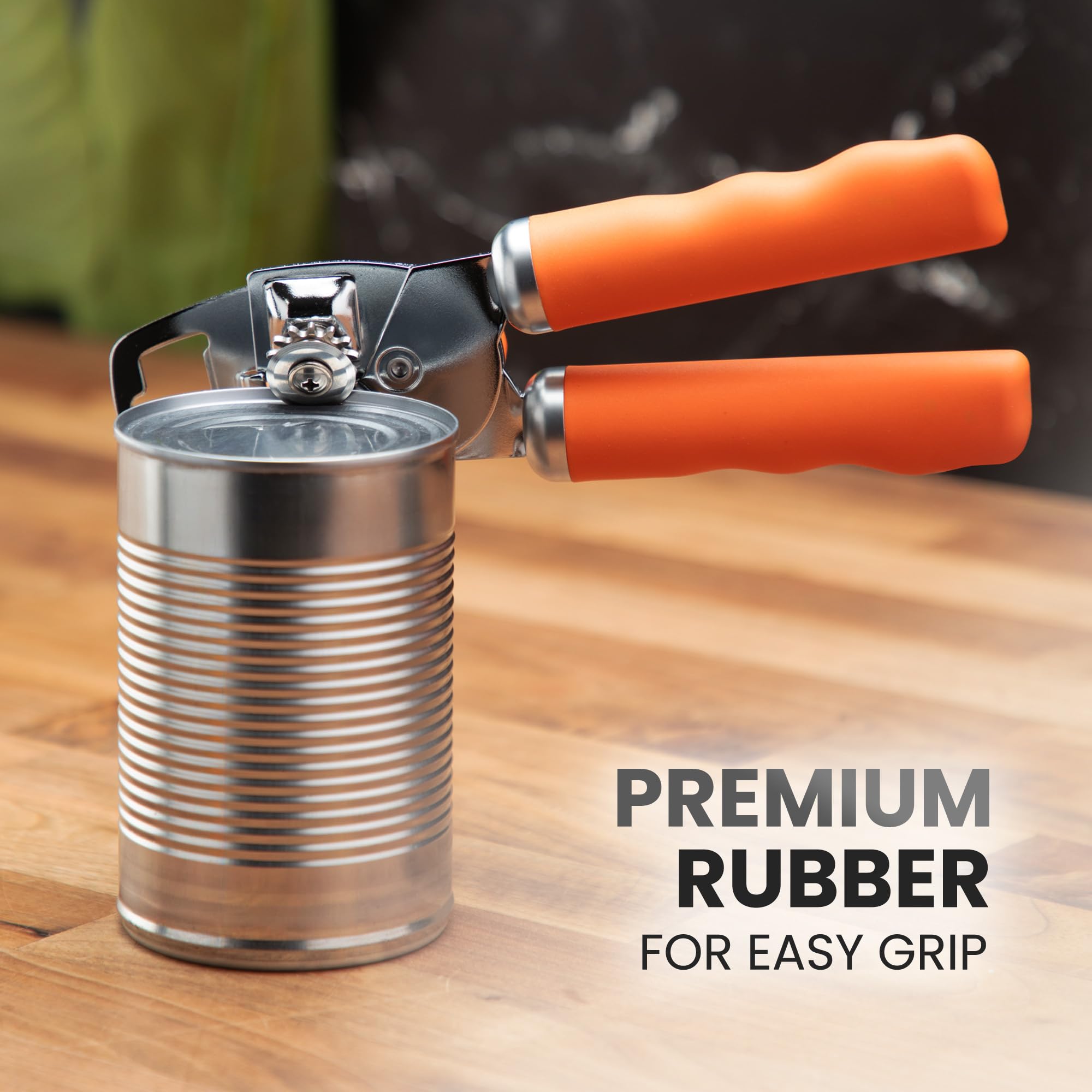 Zulay Kitchen Heavy Duty Stainless Steel Can Opener Manual with Bottle Opener - Rust Proof Manual Can Opener With Turn Knob & Comfy Soft Grip Handles - Airy Lilac