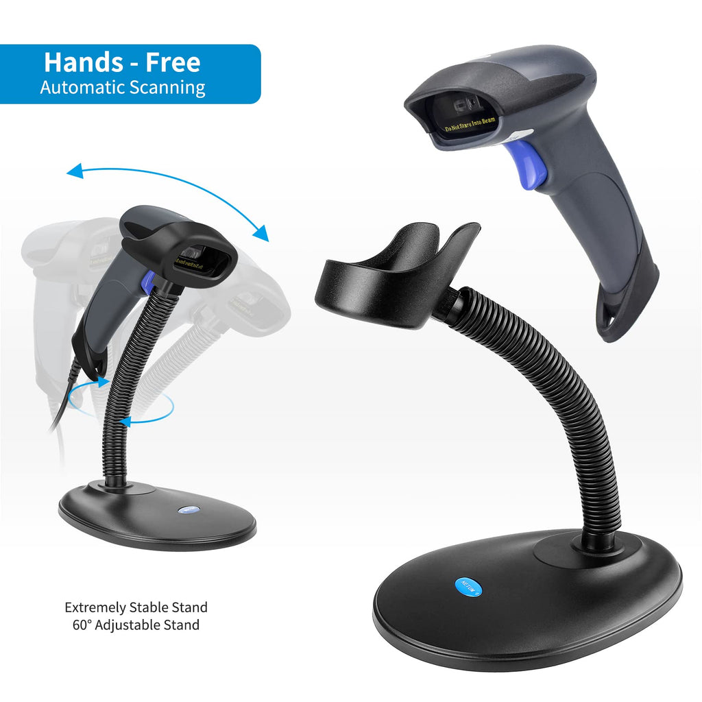 NETUM USB Laser Barcode Scanner, Handheld 1D Wired Bar Code Scanner Scanning UPC EAN Reader Gun Retails for Supermarket, Convenience Store, Warehouse - NT-M1