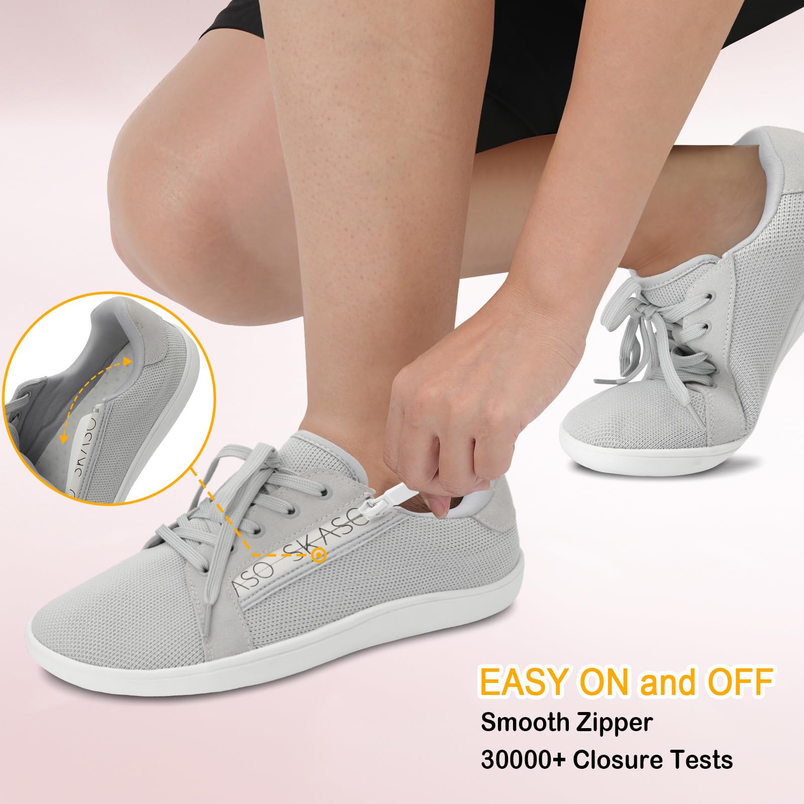Womens Barefoot Walking Shoes Wide Toe Fashion Sneakers Comfortable Casual Shoes Zero Drop Minimalist Shoes