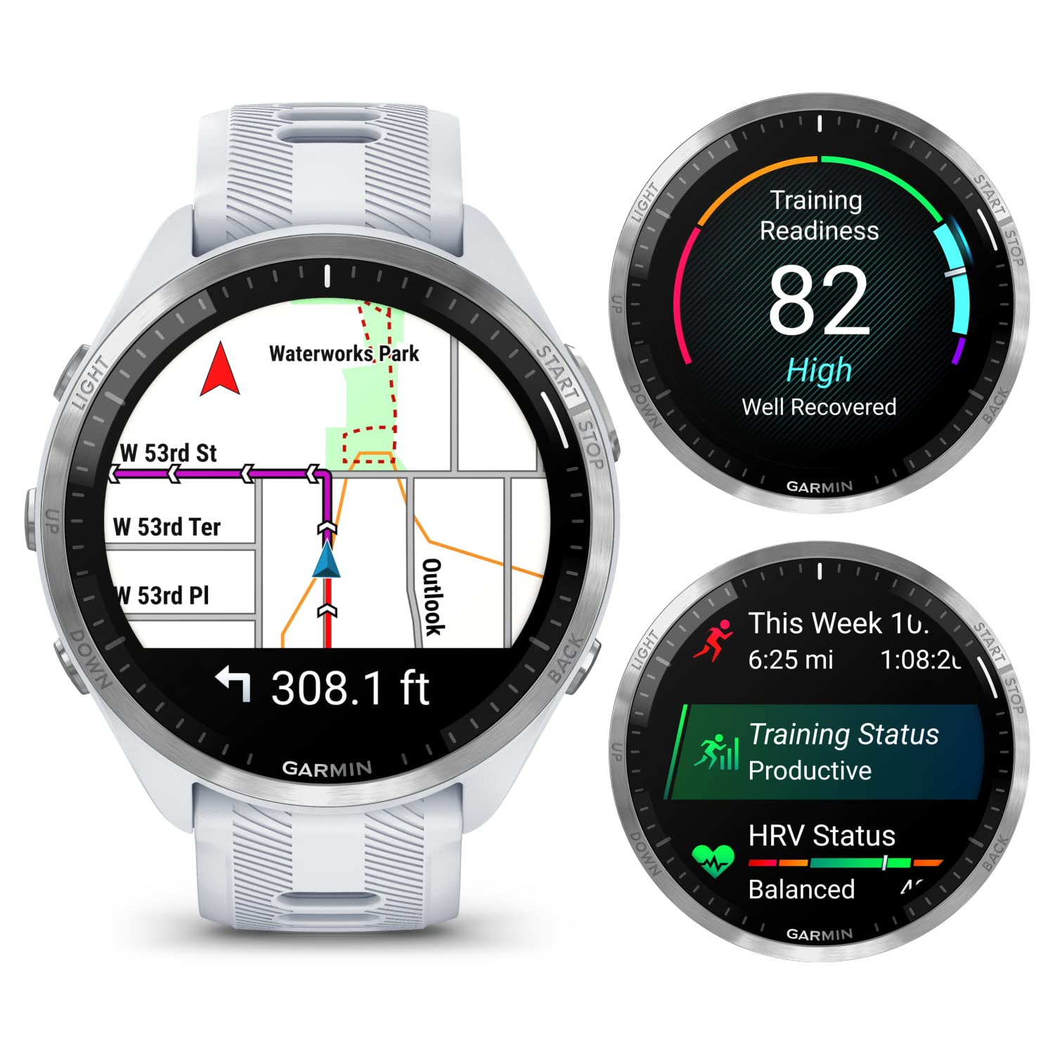 Garmin Forerunner 965 Premium GPS Running and Triathlon 47 mm Smartwatch with AMOLED Touchscreen Display, Carbon Gray DLC Titanium Bezel and Yellow Silicone Band + Black Earbuds Bundle