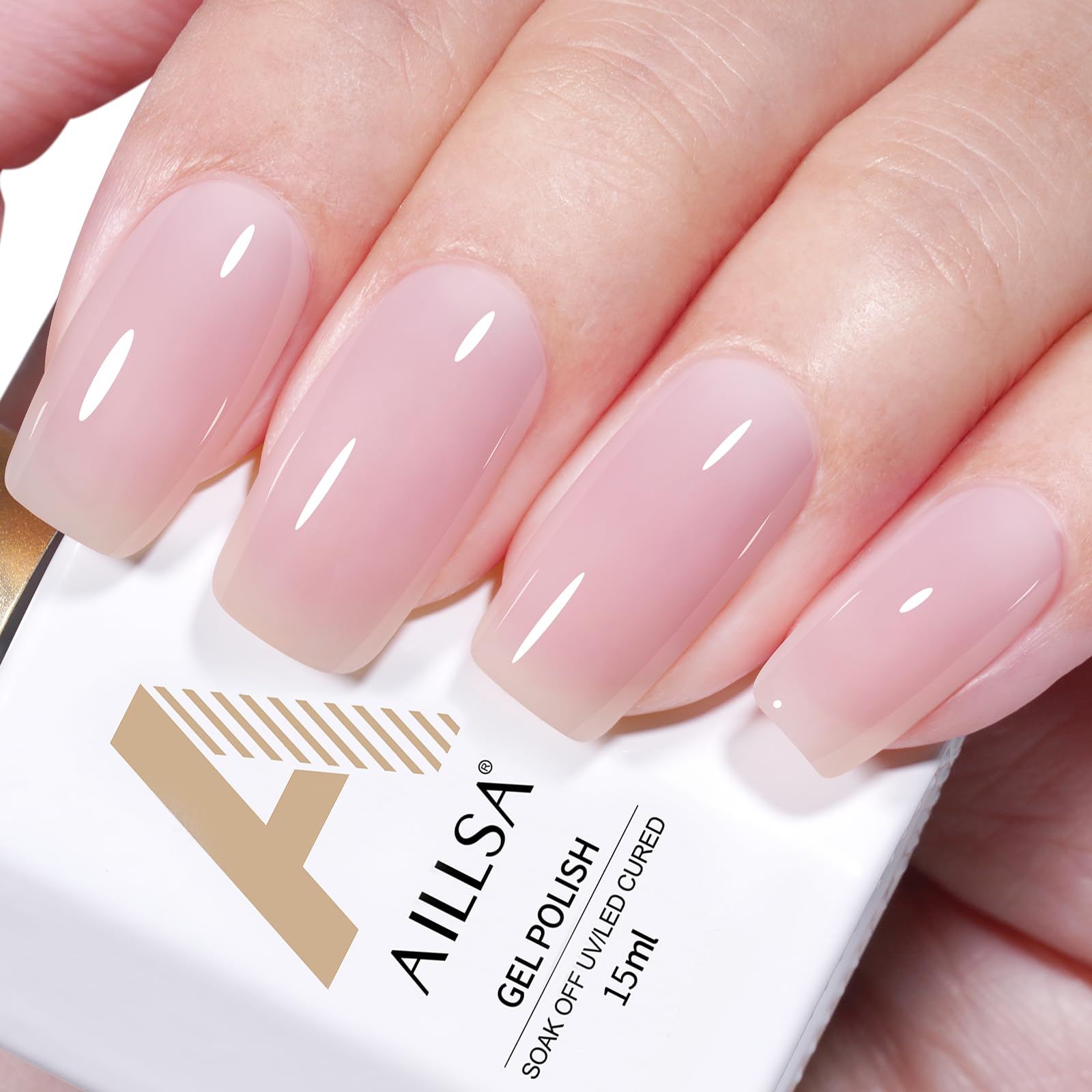 AILLSA Red Gel Nail Polish Ruby Red Gel Polish Bright Rose Color Polish Apple Candy Nails Long Lasting Soak Off U V Gels Nail Polish Nail Art Manicure Salon at Home 0.51 Fl Oz