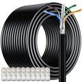 MEIPEK Cat 6 Shielded Ethernet Cable 10ft, Outdoor&Indoor Cat 6 Patch Cable, Heavy Duty 23AWG, High Speed, Weatherproof, UV Resistant Cat6 RJ45 LAN Network Cables for Gaming, Modem
