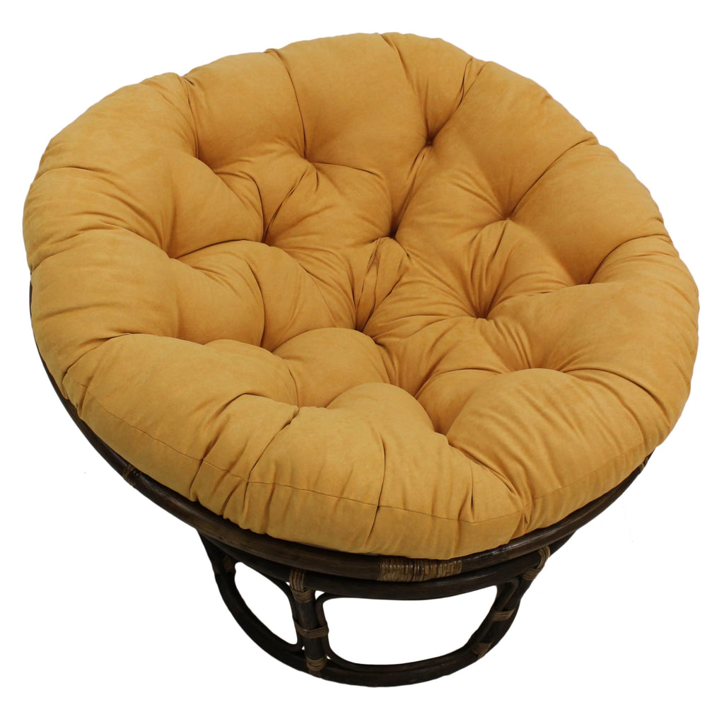 Blazing Needles Polyester Microsuede Papasan Cushion, 1 Count (Pack of 1), Aqua Blue