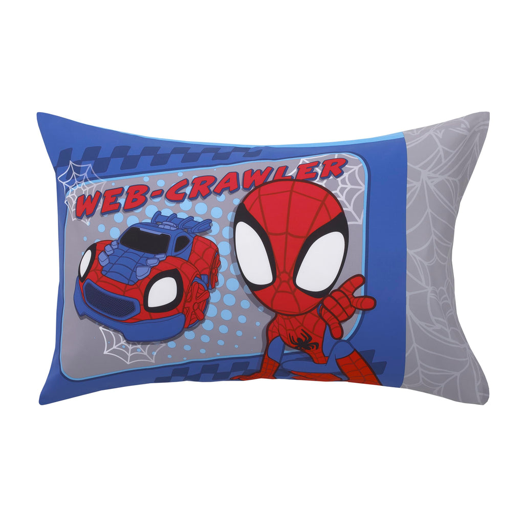 NoJo Marvel The Avengers I Am A Hero Blue, Green, Red, and Yellow 4 Piece Toddler Bed Set - Comforter, Fitted Bottom Sheet, Flat Top Sheet, and Reversible Pillowcase