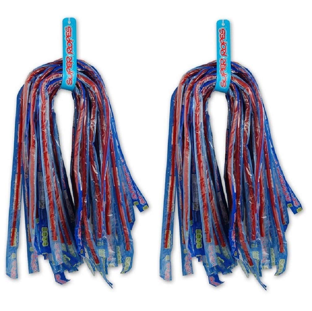 Super Ropes 34" Individually Wrapped Rope, 2oz (15 Pack), Red Licorice Candy Rope