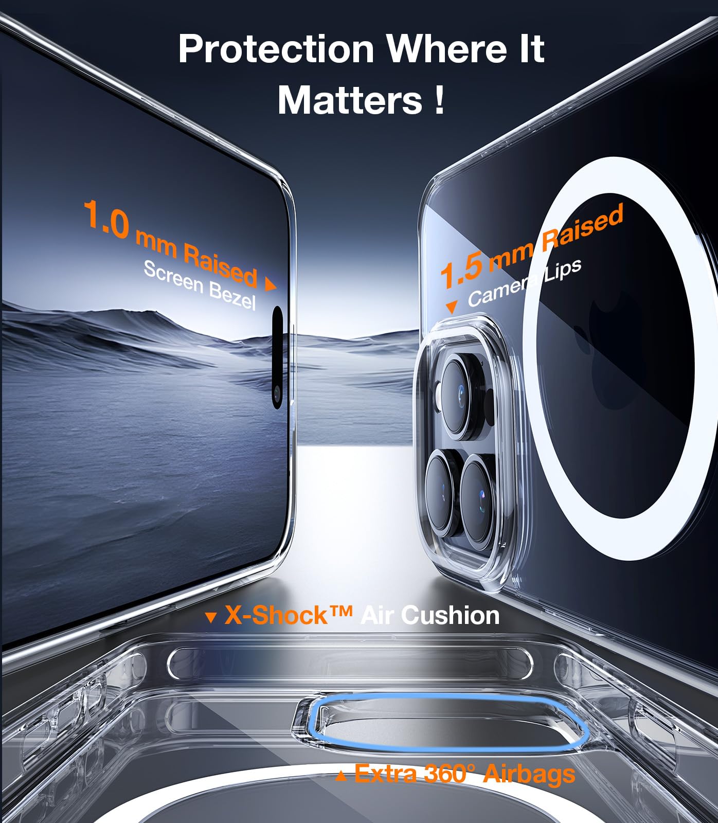 TORRAS for iPhone 13 Pro Max Case Translucent Black | Strong Magnetic & Seamless Stand, Fit for MagSafe, Military-Grade Drop Protection, Sturdy Adjustable Built-in Kickstand, Slim Matte Finish