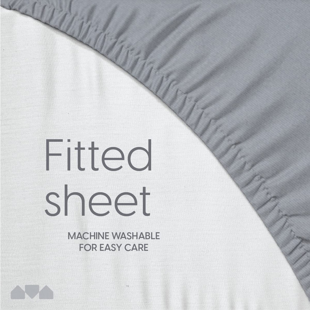 Fitted Sheet for the Milliard Trifold Mattress, Super Soft and Cozy Washable Grey Sheet (Twin, 4")