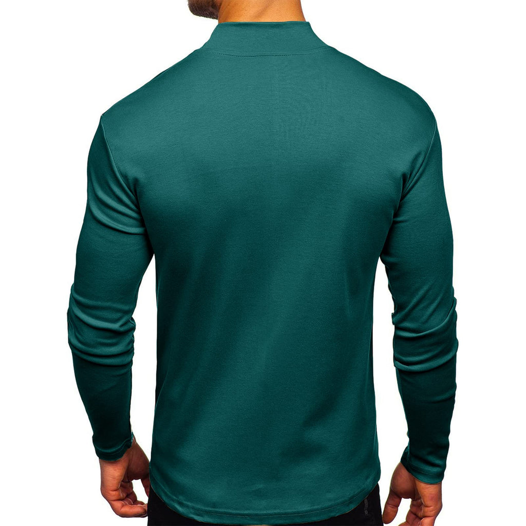 Rela Bota Mens Half Turtleneck Long Sleeve Pullover Basic Designed Undershirt Stretch Slim Fit Sweaters