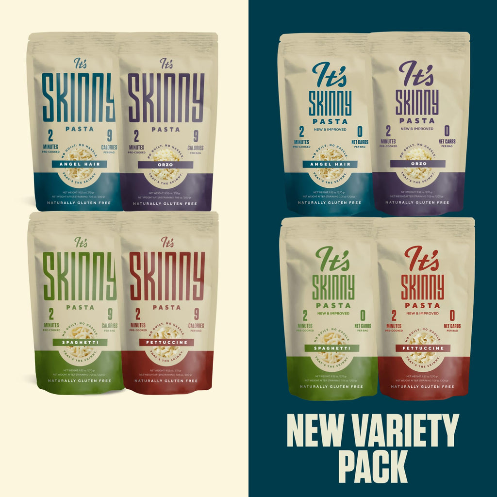 It’s Skinny Angel Hair Pasta – Low Carb Pasta, Gluten Free, Keto & Vegan-Friendly, Shirataki Konjac, Sugar-Free, High in Fiber, Only 4.5 Calories Per Serving, Ready in 2 Minutes (24 Packs)