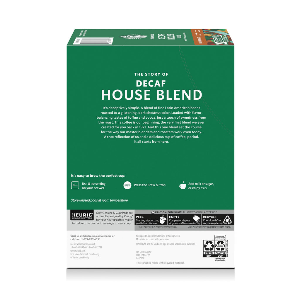 Starbucks House Blend, K-Cup for Keurig Hot Brewers, 72-Count