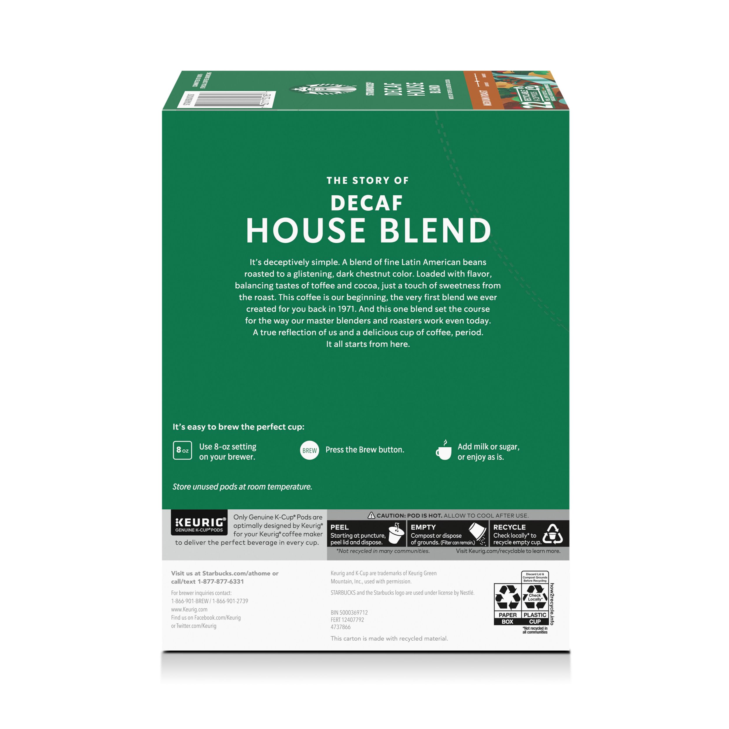 Starbucks House Blend, K-Cup for Keurig Hot Brewers, 72-Count