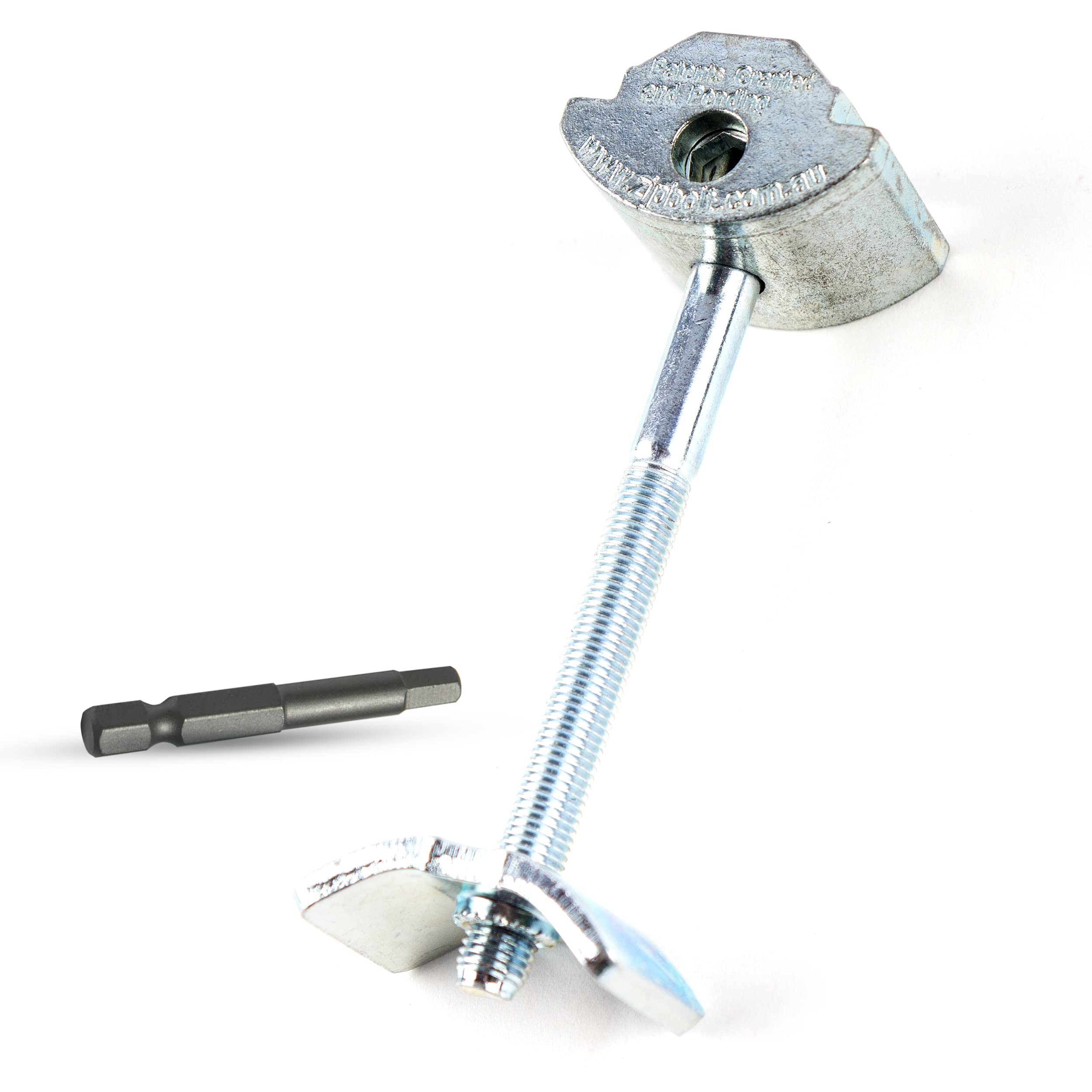 Zipbolt 10.800 Countertop Miter Connector — 20 Piece Joint Fastener Drawbolt Pack with 5mm Hex Bit for Joining Countertops, Butcher Blocks, Furniture, and More - Single-Handed Tightening
