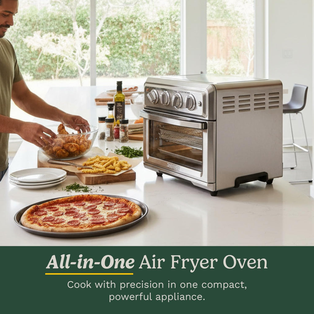 Cuisinart Air Fryer + Convection Toaster Oven, 8-1 Oven with Bake, Grill, Broil & Warm Options, Stainless Steel (TOA-70C)