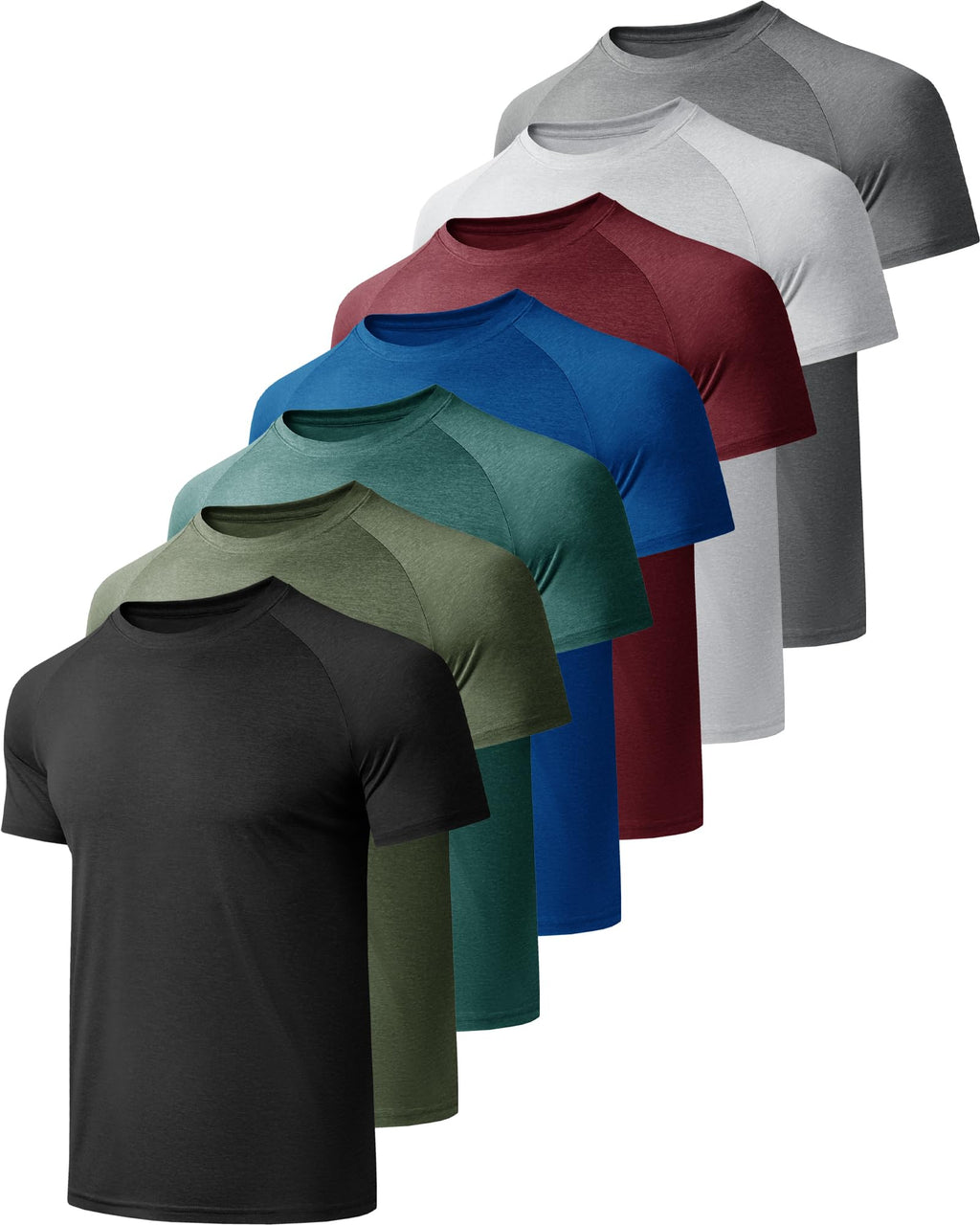 CE' CERDR Mens Workout Shirts Quick Dry Performance Short Sleeve Athletic Shirts