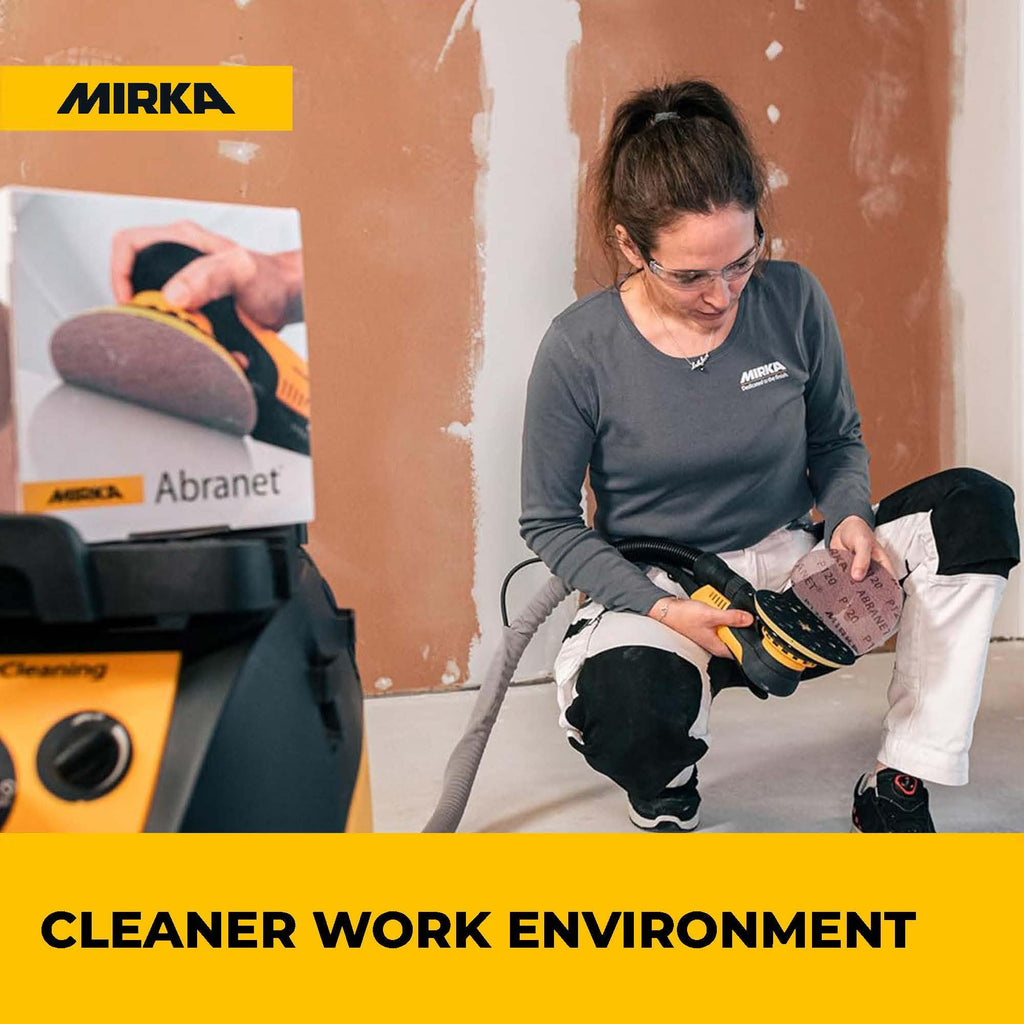 Mirka Abranet Sanding Mesh Discs 80 Grit 5 Inch Hook and Loop 50 Pcs | Hook and Loop, 50pcs, 9A-232-080
