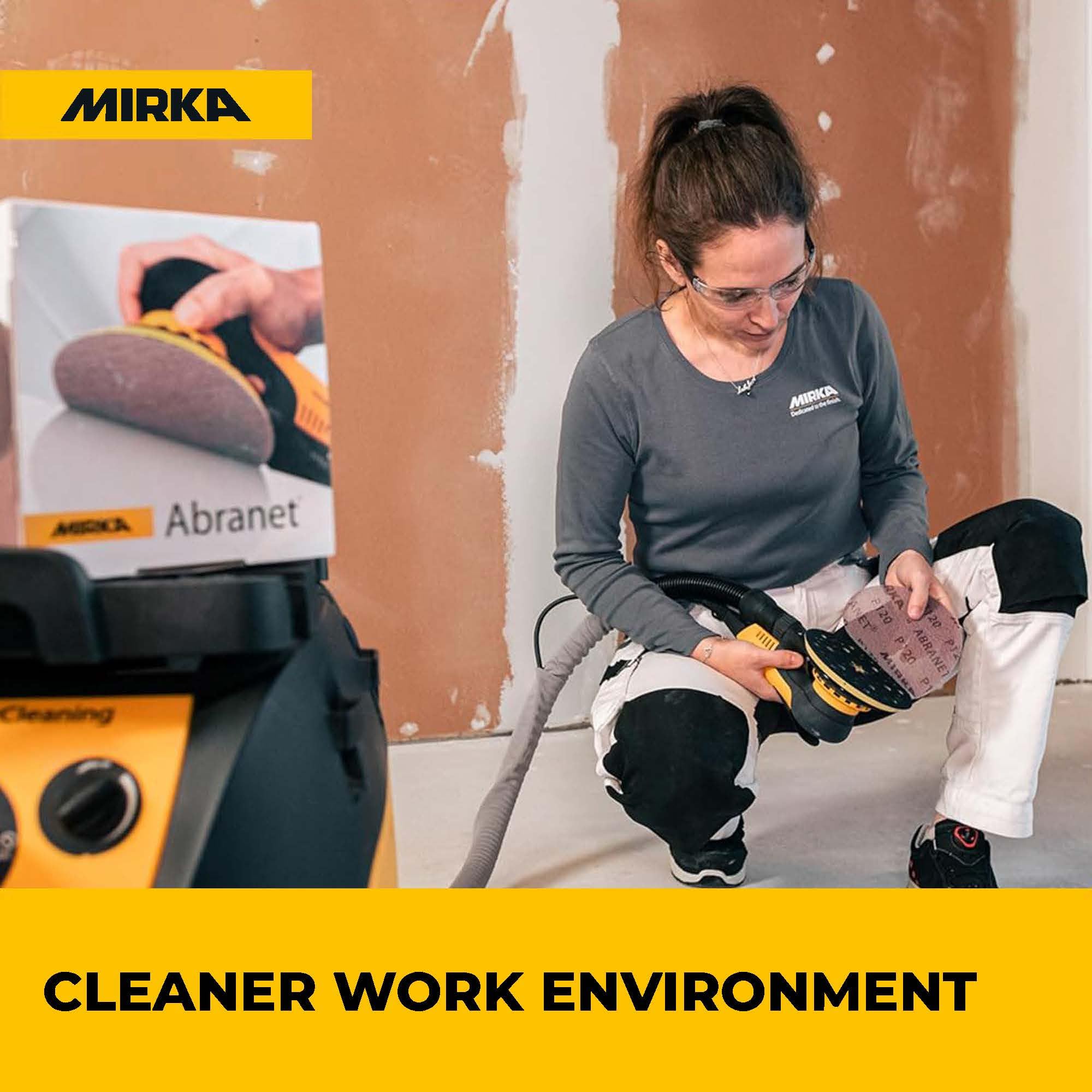 Mirka Abranet Sanding Mesh Discs 80 Grit 5 Inch Hook and Loop 50 Pcs | Hook and Loop, 50pcs, 9A-232-080