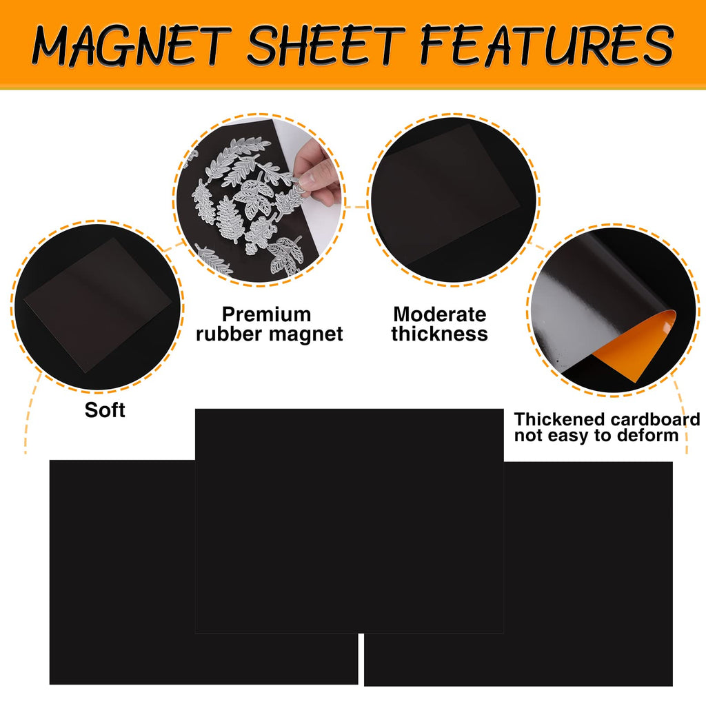 20 PCS Stamp and Die Storage Bag and Rubber Magnetic Sheets,die Storage Set for Storage Die Cutting, DIY Scrapbooking