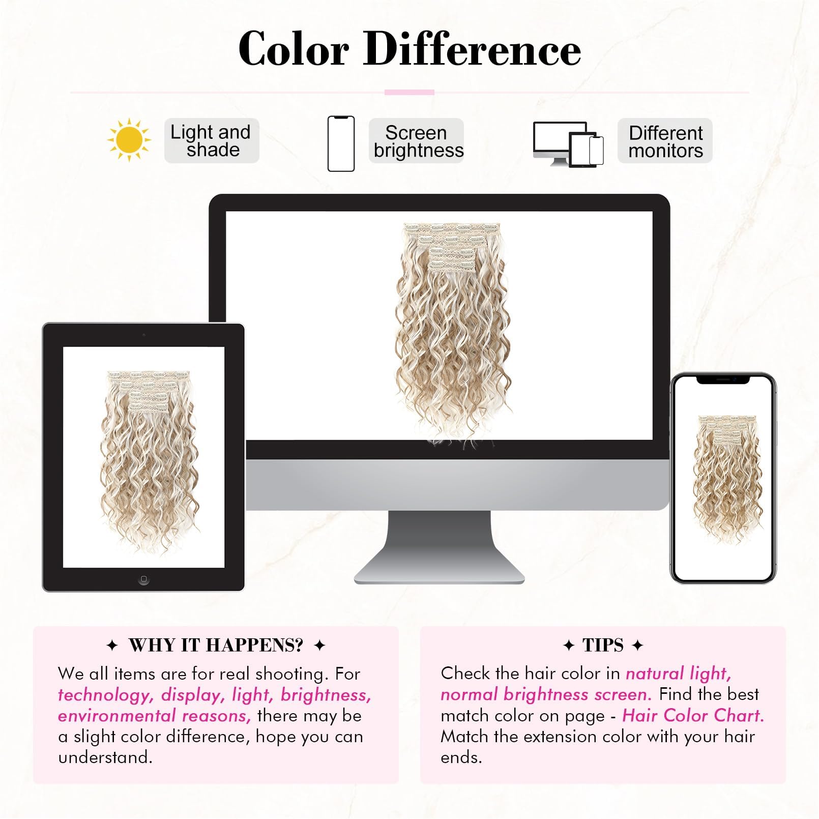 REECHO Curly Hair Extensions, 4PCS 16 inch Clip in Hair Extensions Lace Weft Short Curly Hair Extensions Clip Ins Invisible Natural Hairpieces for Women, Ash Blonde with Highlights