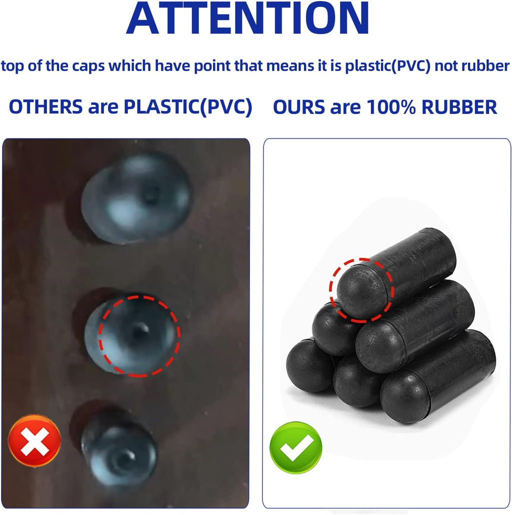 Rubber Vacuum Caps Plug Kit, 102 PCS Assorted Vacuum Plugs Hose End Caps Assortment Kit for Carburetor, Manifold, Automotive 3/16'' 5/16" 7/32" 1/4" 5/32'' 3/8''