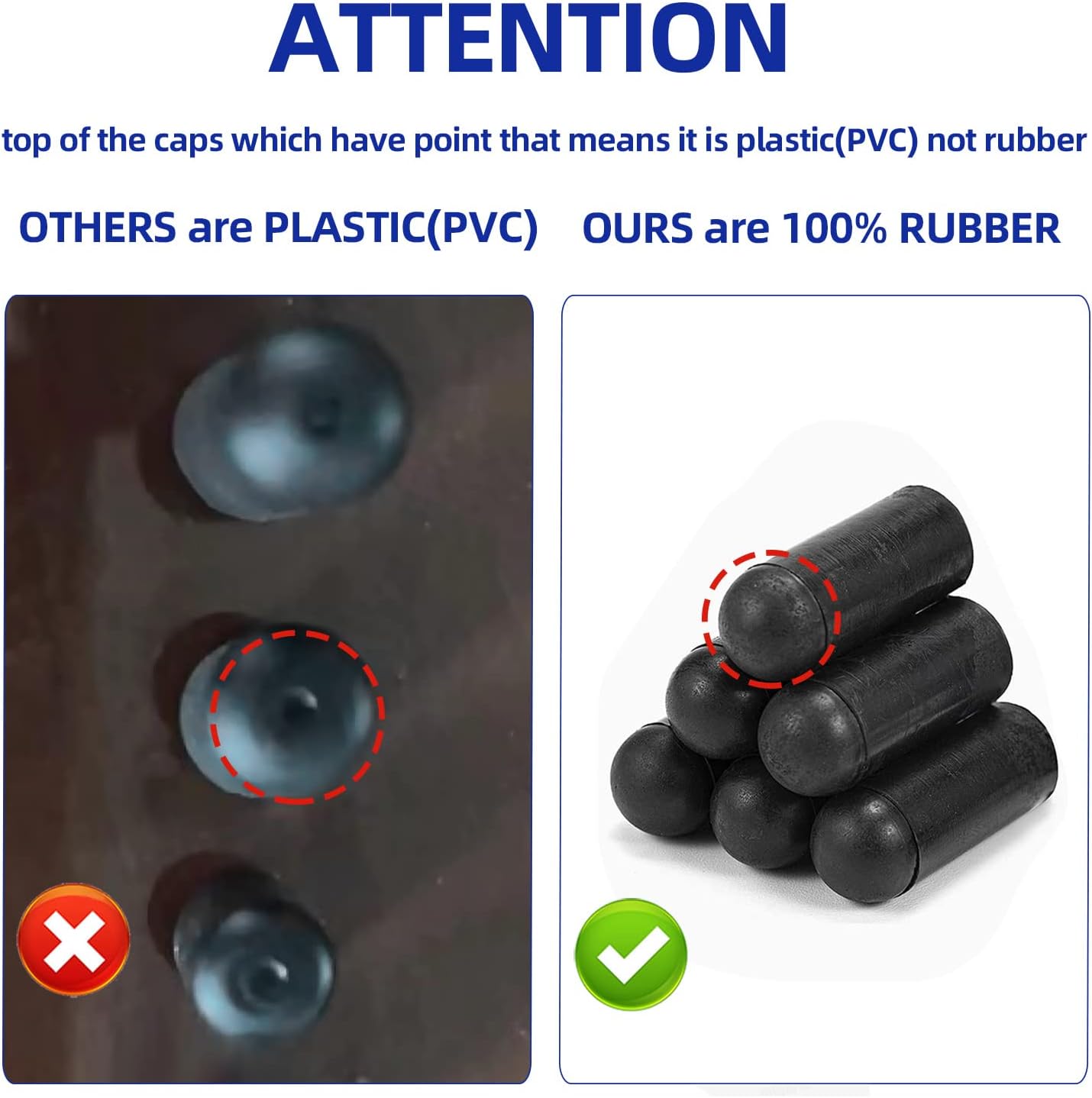 Rubber Vacuum Caps Plug Kit, 102 PCS Assorted Vacuum Plugs Hose End Caps Assortment Kit for Carburetor, Manifold, Automotive 3/16'' 5/16" 7/32" 1/4" 5/32'' 3/8''