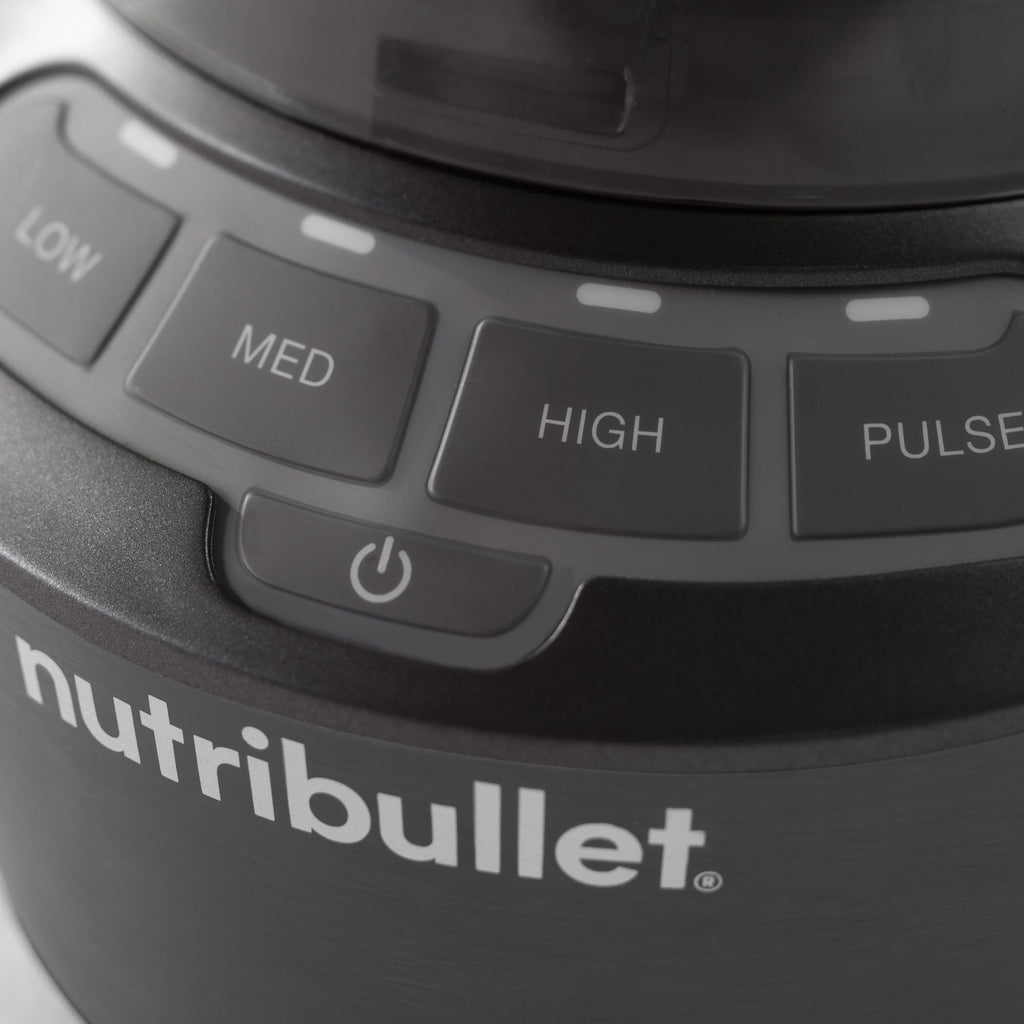 nutribullet Full-Size Blender Combo, Single-Serve & Large Capacity, 1200W, 64oz Pitcher, 32oz Cup, Extractor Blade, 3-Speed, Pulse, Smoothies, Soups, Sauces, Easy Cleaning, Matte Black, NBF50500AK