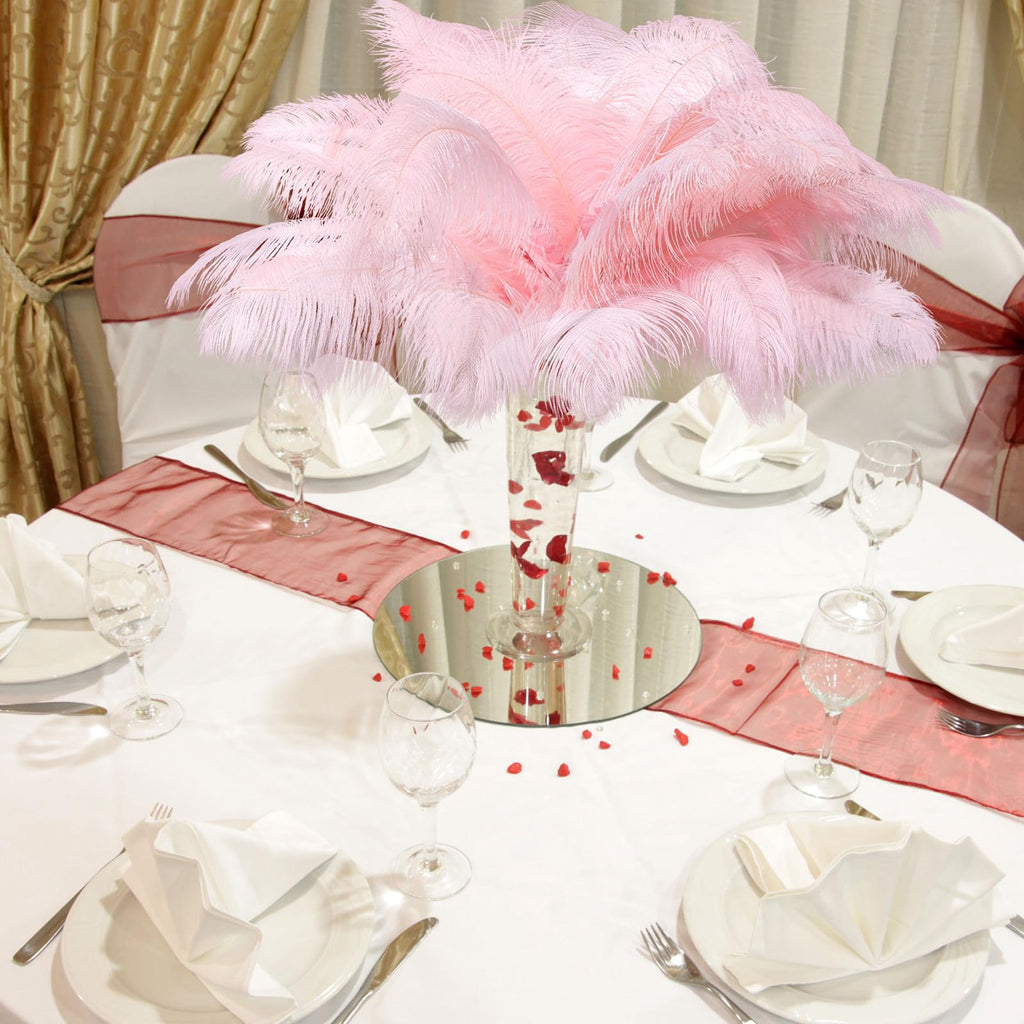 Retrowavy 50 Pcs 14-16 Inches Large Natural Ostrich Feathers Bulk for Centerpieces for Wedding Party Centerpieces Home Decoration Flower Arrangement (Black)