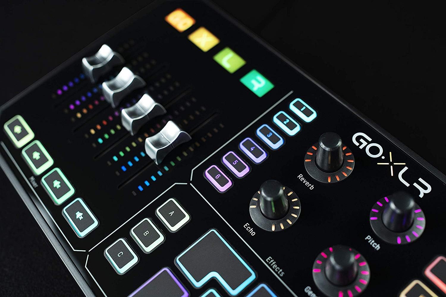 TC-Helicon GoXLR Revolutionary Online Broadcaster Platform with 4-Channel Mixer, Motorized Faders, Sound Board and Vocal Effects, Officially Supported on Windows