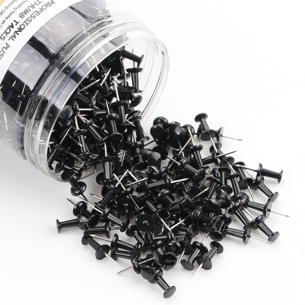 Push Pins 600 Count, Standard Clear Thumb Tacks Steel Point and Clear Plastic Head