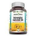 Amazing Omega Norwegian Cod Liver Oil 1250 Mg Softgels Supplement | Omega-3, EPA, DHA, Vitamin A, Vitamin D & Vitamin E (Lemon | 60 Count)