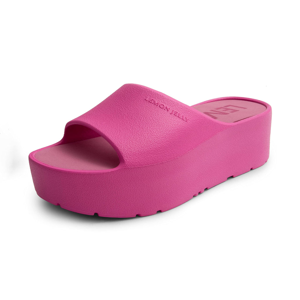 Lemon Jelly Women's Sunny Platform Sandals - Cute Water-Friendly Comfort Wedges for the Beach or Casual Wear - Super Lightweight Slip-On Flip Flops for Ladies